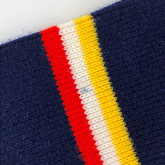 60s mock neck chest stripe sweater 1960s vintage - Picture 5 of 5